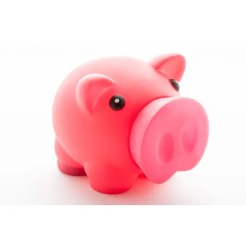 Salvadanaio a forma di maialino con naso smontabile