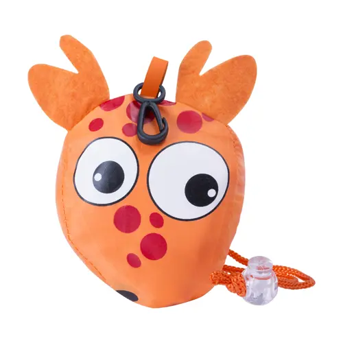 Sacca pieghevole in sacchetto a forma di animale colorata con chiusura a coulisse da 190T 26x32cm