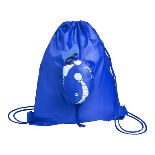 Sacca pieghevole in sacchetto a forma di animale colorata con chiusura a coulisse da 190T 26x32cm