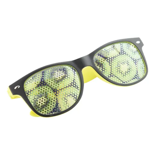 Occhiali da sole in plastica bicolore con lenti UV400 metalliche