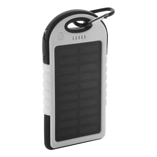 Power bank con ricarica solare e torcia LED in silicone da 4000mAh