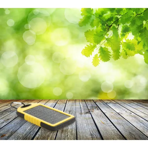 Power bank con ricarica solare e torcia LED in silicone da 4000mAh