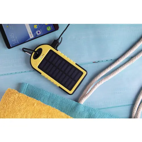 Power bank con ricarica solare e torcia LED in silicone da 4000mAh