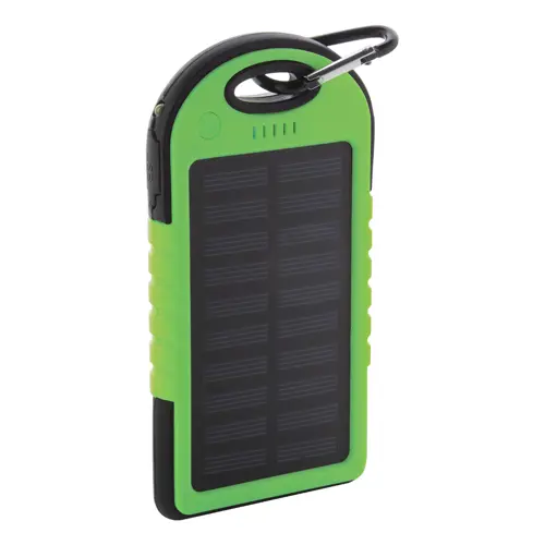 Power bank con ricarica solare e torcia LED in silicone da 4000mAh