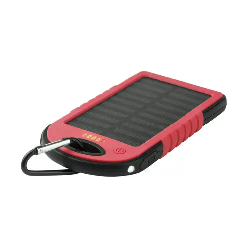 Power bank con ricarica solare e torcia LED in silicone da 4000mAh