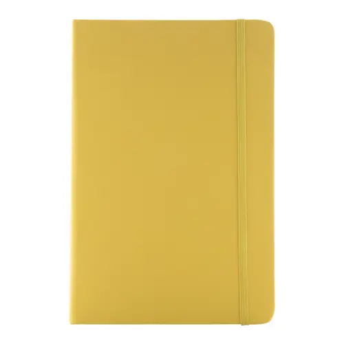 Set block notes A5 in finta pelle con fogli neutri e penna abbinata refill blu in scatola regalo