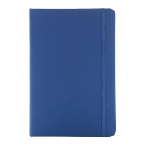 Set block notes A5 in finta pelle con fogli neutri e penna abbinata refill blu in scatola regalo