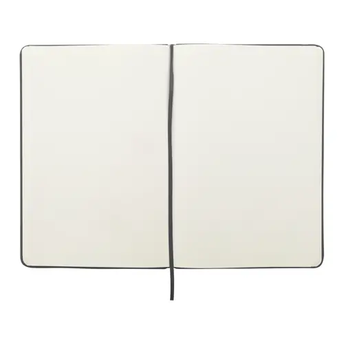 Set block notes A5 in finta pelle con fogli neutri e penna abbinata refill blu in scatola regalo