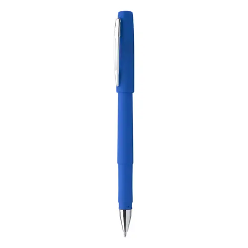 Set block notes A5 in finta pelle con fogli neutri e penna abbinata refill blu in scatola regalo