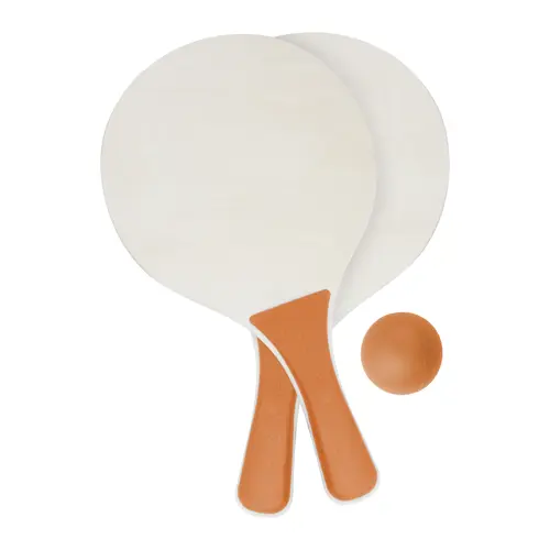 Racchette da spiaggia in legno e plastica con pallina