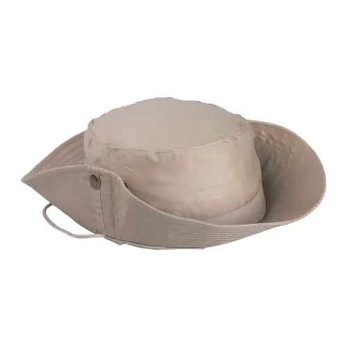Cappello da safari in cotone con fascia mento e chiusura in metallo
