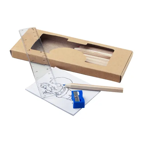 Set da disegno con matite e blocco
