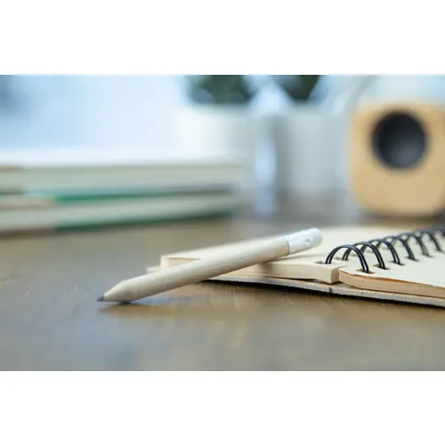 Mini matita in legno naturale con gomma