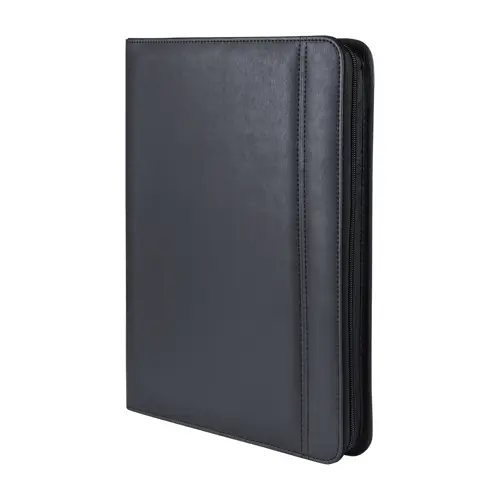 Cartella in pelle PU con blocco appunti a righe e power bank integrato da 5000 Mah