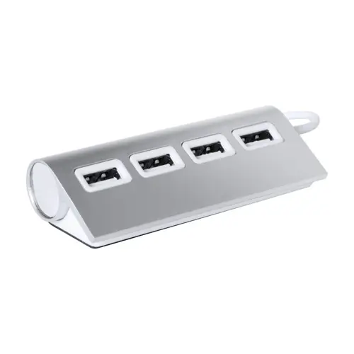 Multipresa hub USB a 4 porte in alluminio
