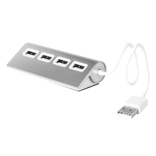 Multipresa hub USB a 4 porte in alluminio
