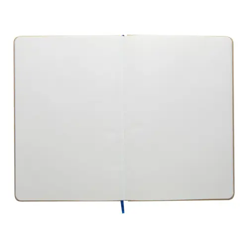 Block notes A5 copertina in cartone e fogli neutri segnalibro colorato e cinturino in gomma