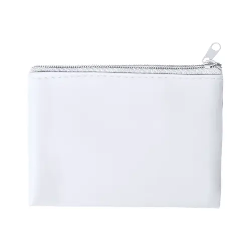 Portamonete in microfibra con cerniera e portachiavi 105×75mm