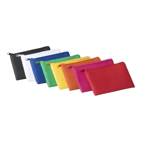 Portamonete in microfibra con cerniera e portachiavi 105×75mm