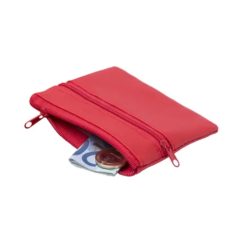 Portamonete in microfibra con doppia zip 105×90mm