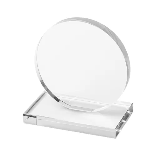 Trofeo in vetro di forma rotonda