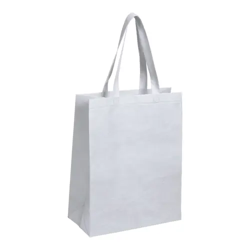 Shopper in TNT a soffietto con manici lunghi da 80gr 32x42x15cm