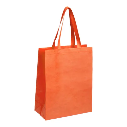 Shopper in TNT a soffietto con manici lunghi da 80gr 32x42x15cm