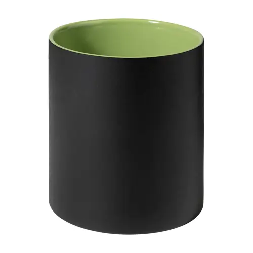Tazza in ceramica nera con interno colorato e personalizzazione in tinta 350ml