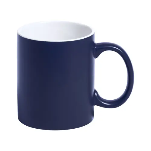 Tazza colorata in ceramica con parete interna bianca e personalizzazione in tinta 350ml