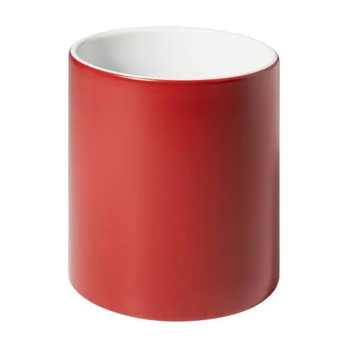 Tazza colorata in ceramica con parete interna bianca e personalizzazione in tinta 350ml