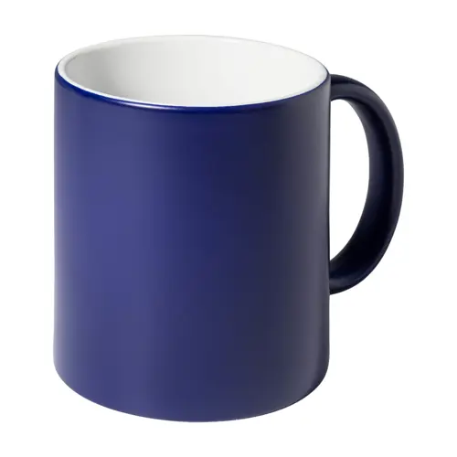 Tazza colorata in ceramica con parete interna bianca e personalizzazione in tinta 350ml