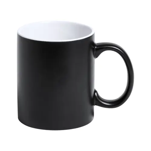 Tazza colorata in ceramica con parete interna bianca e personalizzazione in tinta 350ml