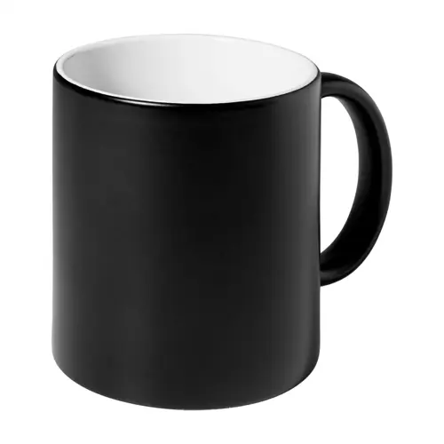 Tazza colorata in ceramica con parete interna bianca e personalizzazione in tinta 350ml