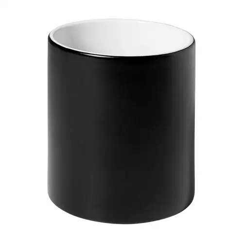 Tazza colorata in ceramica con parete interna bianca e personalizzazione in tinta 350ml