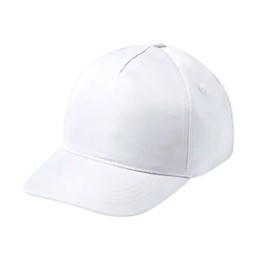 Cappellino per bambini in poliestere e microfibra a 5 pannelli con chiusura a velcro