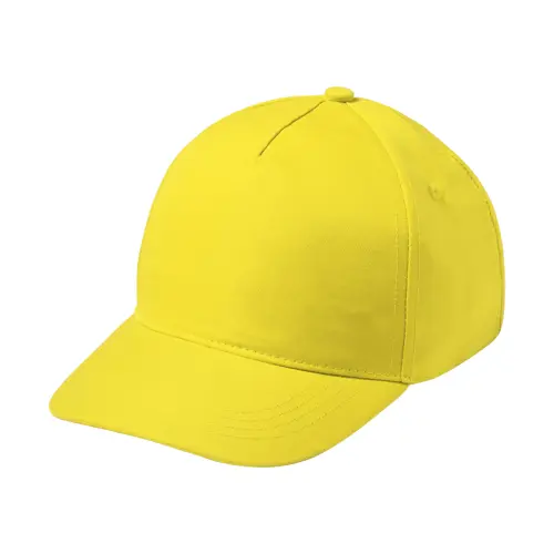 Cappellino per bambini in poliestere e microfibra a 5 pannelli con chiusura a velcro