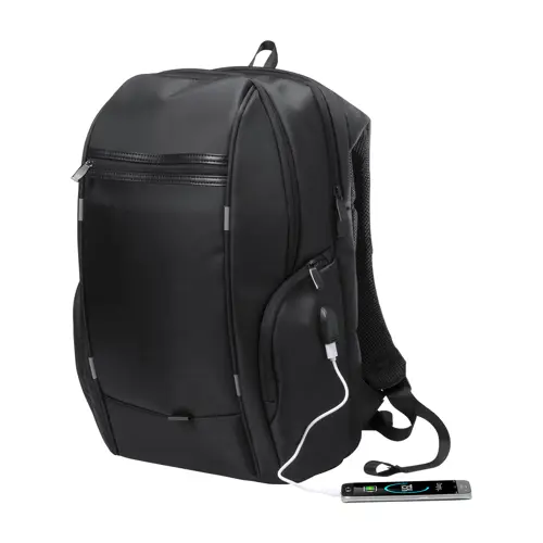 Zaino porta pc multitasca da 15" in nylon impermeabile con tasca antitaccheggio e connettore USB per power bank