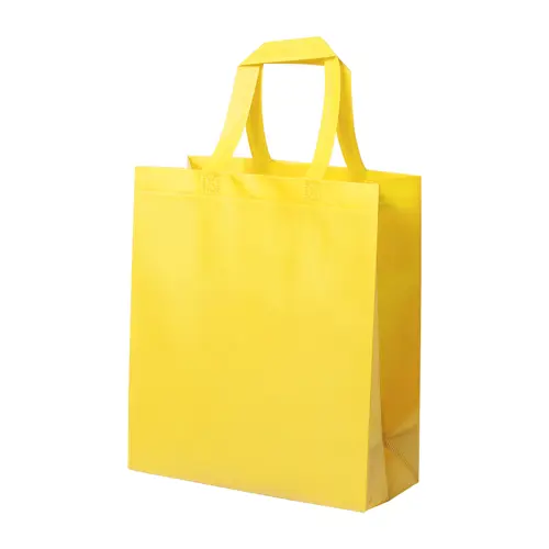 Shopper in TNT laminato extra-durevole con manici corti da 100gr 30x34x12cm