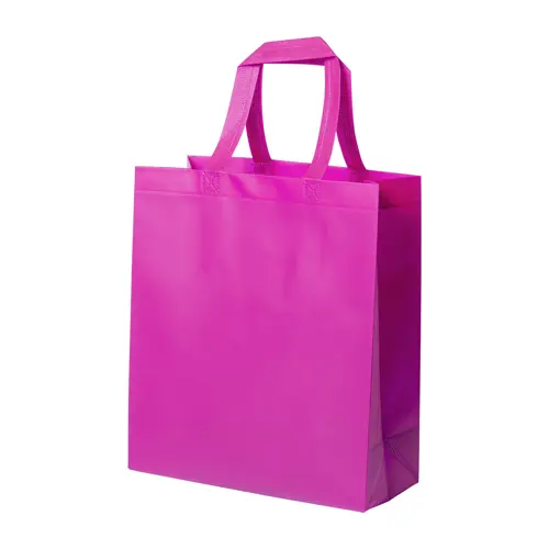 Shopper in TNT laminato extra-durevole con manici corti da 100gr 30x34x12cm