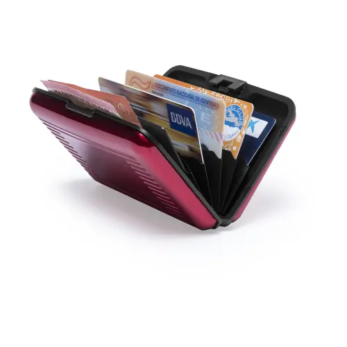 Porta carte di credito in alluminio con protezione RFID 110×75×20mm