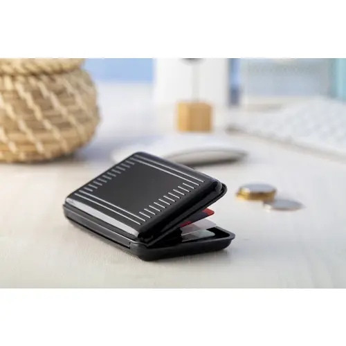 Porta carte di credito in alluminio con protezione RFID 110×75×20mm