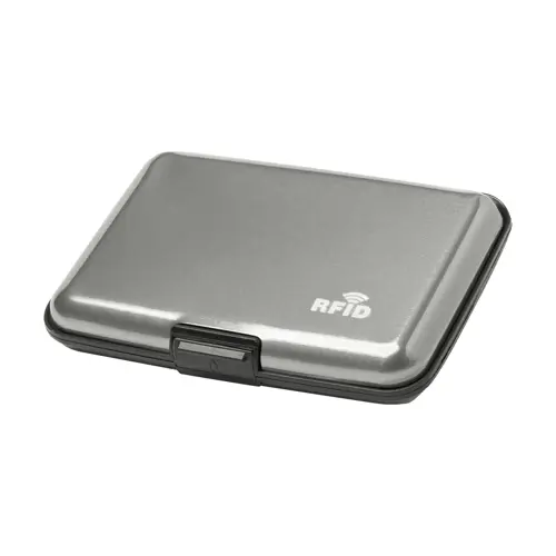 Porta carte di credito in alluminio con protezione RFID 110×75×20mm