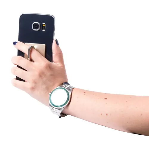 Supporto cellulare di forma quadrata con base autoadesiva