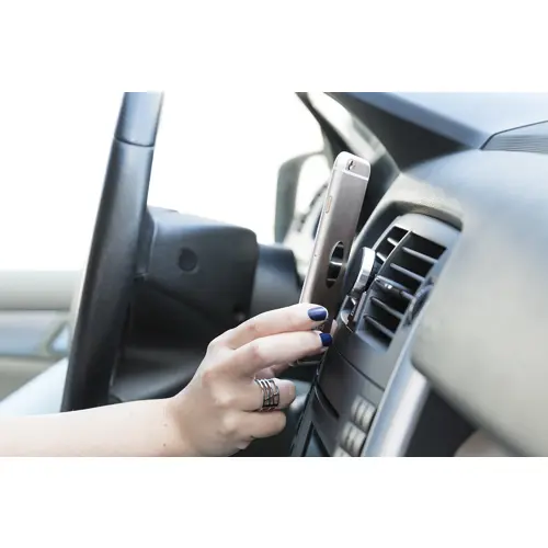 Supporto porta cellulare da auto magnetico in alluminio per ventola aria