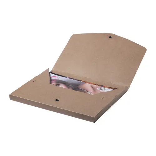Cartella in carta riciclata porta documenti con chiusura a bottone da 32×24cm