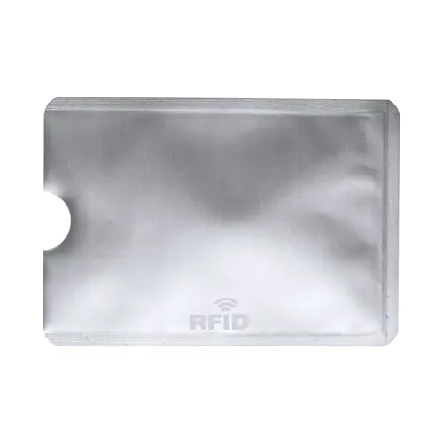 Porta carte di credito in alluminio con protezione RFID 60×90mm