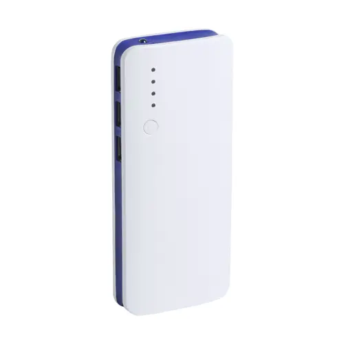 Power bank in plastica e finiture colorate con torcia e indicatore della carica a LED da 10000mAh