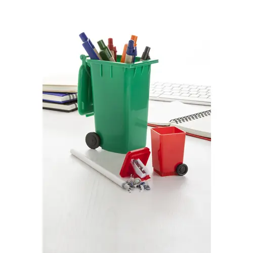 Temperamatite in plastica a foma di bidone