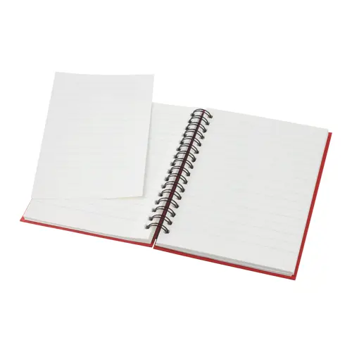 Block Notes A6 in carta riciclata con 80 fogli a righe e rilegatura a spirale