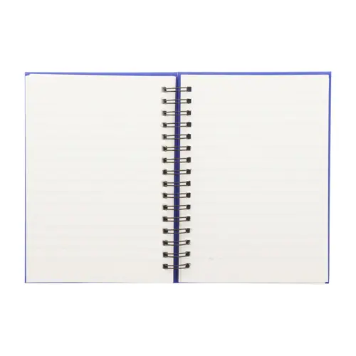 Block Notes A6 in carta riciclata con 80 fogli a righe e rilegatura a spirale